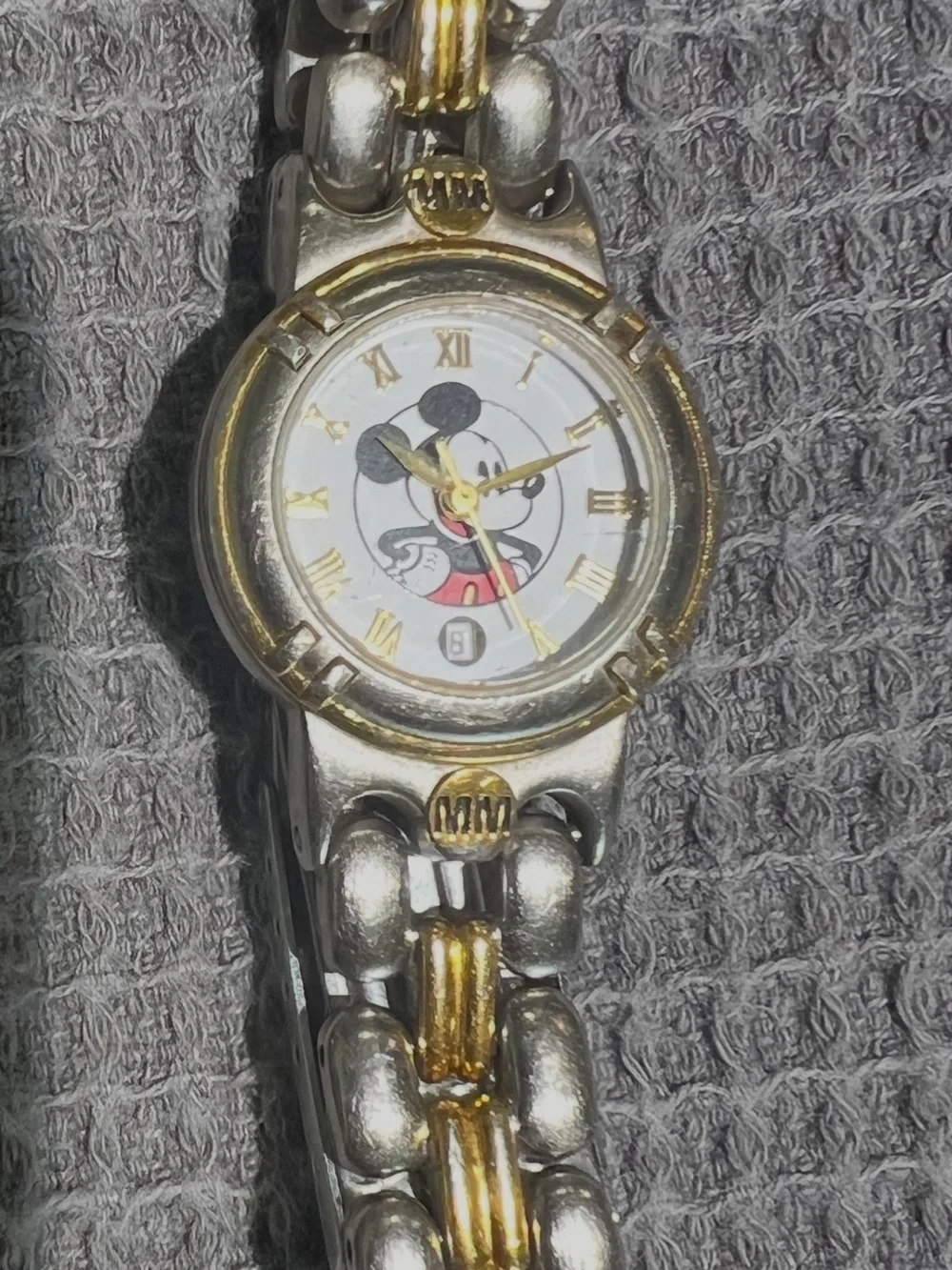 Two-Tone Gold and Silver Women's Character Dial Bracelet Watch